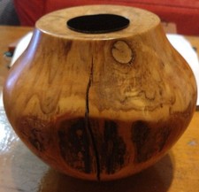 Vaso vintage in legno tornito