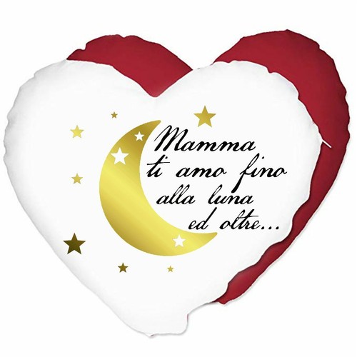 Cuscino cuore scritta mamma - cuscino,