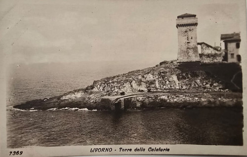 Cartolina livorno torre della - livorno,