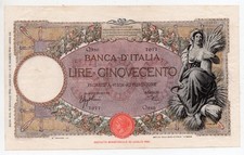 500 LIRE - MIETITRICE - Fascio - L' AQUILA - Cinquecento Lire -  18 Gennaio 1943