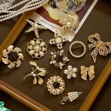 Spilla barocca strass donna