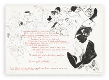 Ennio Calabria ( Tripoli, 1937 - Roma 2024 ) OPERA LITOGRAFIA Per la rivoluzione