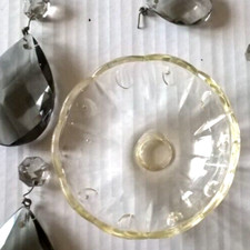 ORA NON DISPONIBILE COPPETTA Vetro di cristallo d' Epoca x Ricambio Lampadario R