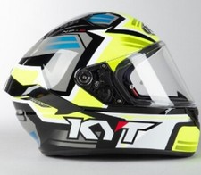 Casco integrale moto Kyt NFR Artwork yellow grey Suzuki Triumph Yamaha