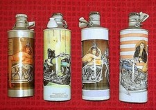 BOTTIGLIE BIRRA NUOVE IN ALLUMINIO VINTAGE: 7 BOMBERS' PIN-UP BEER-BIKER BEER.