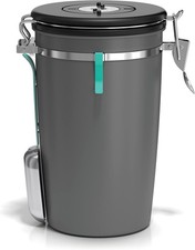 Barattolo ermetico in Acciaio Inox per caffè grani polvere tè con valvola co2