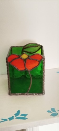 Porta candela vetro a - in,