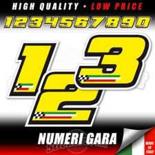sticker adesivo NUMERO GARA a