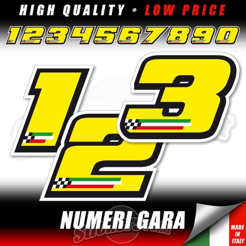 Sticker adesivo numero gara - sticker,