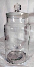 Vaso Barattolo farmacia grande in vetro, tappo smerigliato "British made" nuovo