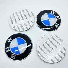 4 Coprimozzo Adesivi Logo alluminio BMW 65mm  M Z X Serie 1 2 3 5 6 7