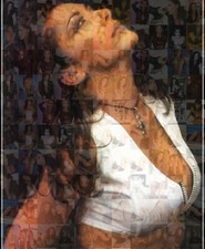 SABRINA SALERNO ⭐ ⭐ ⭐ foto mosaico cm. poster 30x41 con lotto foto sexy hot 