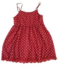 SHEIN Vestito abito corto estate rosso pois bianchi ragazza donna tg S