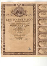 Debito pubblico stato italiano prestito redimibile 3,5% Lire ventimila 1948