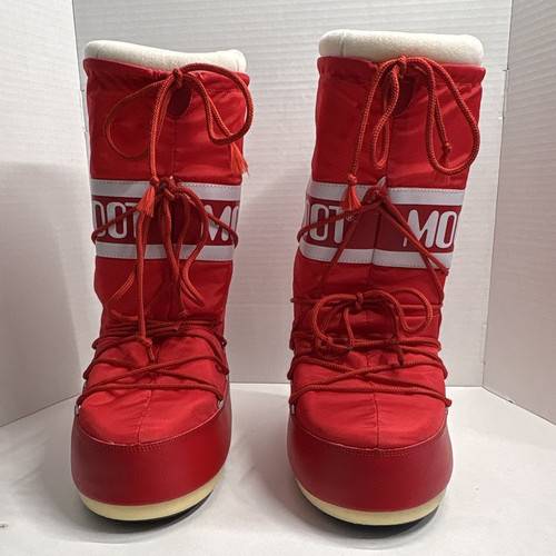 Moon boot red white lace - boot, lace-up