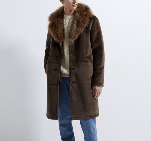 Zara cappotto uomo shearling - cappotto,