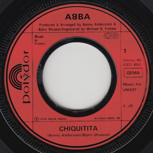 Abba singles chiquitita - abba, rare