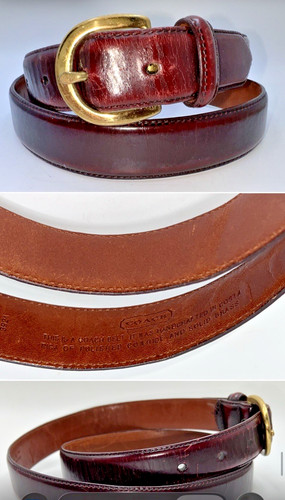 Coach oxblood leather belt - coach,