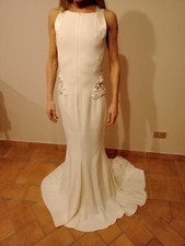 ABITO DONNA 100% SETA  BIANCO TG S/M COME NUOVO