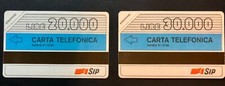 2 SCHEDE TELEFONICHE FASCE ORARIE  SIP Lire 20.000 e 30.000 Mai Usate