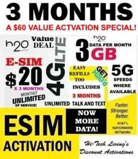Attivazione sim esim - e-sim, h2o