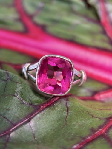 Anello argento rubino
