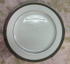 BERNARDAUD FRANCE MADISON PLATINUM & GOLD TRIM SALAD PLATE 8 3/8", Store Sample