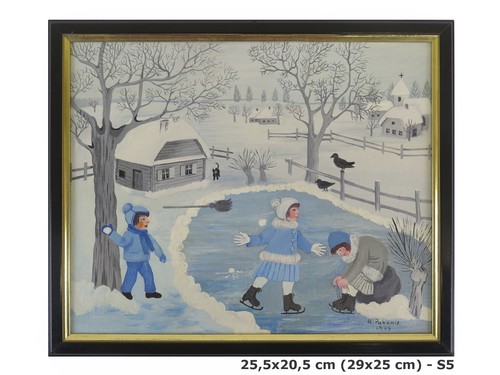 Quadro naif vintage - naif,