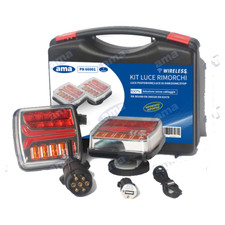 KIT LUCI FRECCIE MAGNETICO SENZA FILI WIRELESS OMOLOGATO RIMORCHIO CARRELLINO