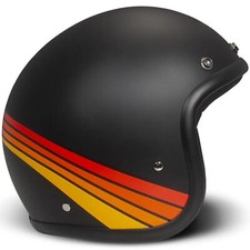 Casco Jet Per Moto M - DMD FUOCO Casco Retro Per Moto - Leggero, Sicuro, Vintage