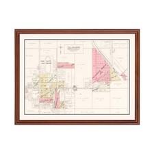 Vecchia mappa di Ellsworth, WI