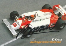 BRUNO GIACOMELLI - CARTOLINA ORIGINALE FIRMATA - EX PILOTA F1-GP - ALFA ROMEO