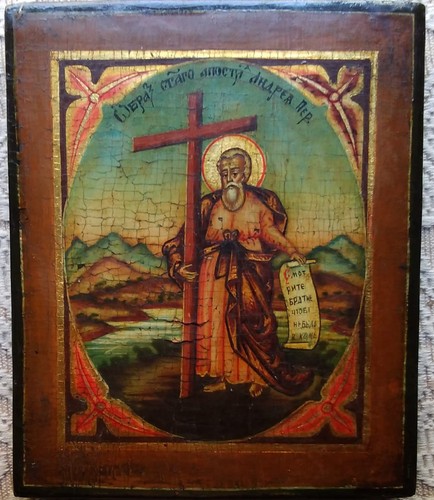 Antica icona russa san andrea - icona,