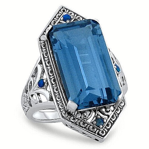 Anello stile art - stile, argento