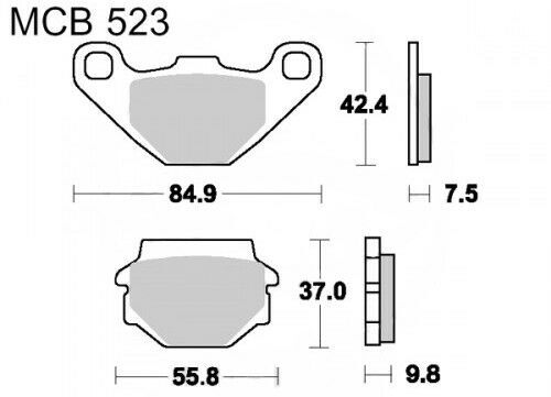 Trw lucas mcb 523 pastiglie - 523,
