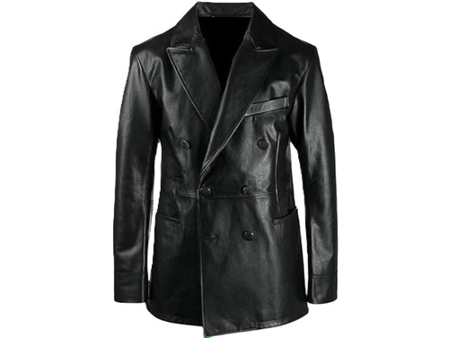 Blazer uomo pelle nera - uomo, in