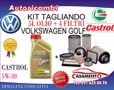 KIT TAGLIANDO VOLKSWAGEN GOLF 2.0 TDI  110KW -4 FILTRI + 5L OLIO CASTROL 5W30