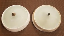 Coppia lampade circolari vintage in vetro - Diametro 24 cm