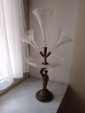 Antico  Trionfo Da Tavola Inizi 900 In Cristallo E Merallo