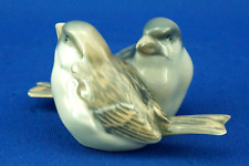 Royal Copenhagen Copenaghen COPPIA uccellini Passeri Statuine porcellana 1900