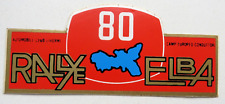 ADESIVO RALLYE DELL'ISOLA D'ELBA - N° 80 - AUTOMOBILE CLUB LIVORNO - 9 X 3,8 CM