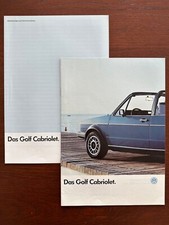 Brochure / depliant Volkswagen Golf I Cabriolet MY 1986