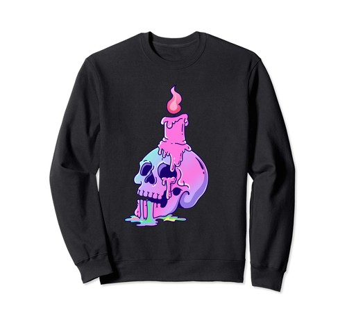 Candela teschio goth pastello - teschio,