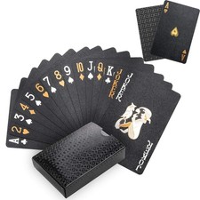 XYTAHDM Carte da Gioco, Mazzo di Carte da Magia Nero, Carte Poker (h2Z)