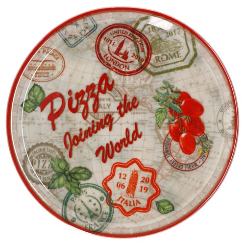 Piatto pizza roma rosso 33 - rosso,