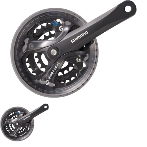 Guarnitura ibrida nera - guarnitura, shimano