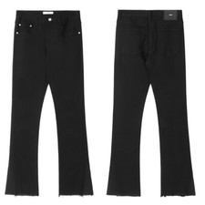 Uomo Casual Denim Nero Svasato