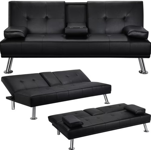 Divano letto similcuoio - divano,