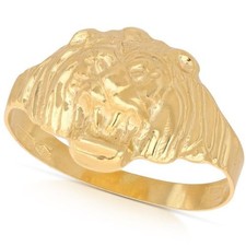 Anello testa di leone oro