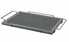 Pentole Agnelli COLA300/L Pietra Rettangolare con Supporto in Acciaio Inossidabi